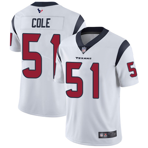 Houston Texans Limited White Men Dylan Cole Road Jersey NFL Football 51 Vapor Untouchable